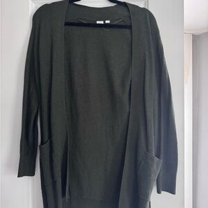 GAP Olive Open-Front Women's Cardigan